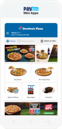 Paytm mini app store Domino's Pizza