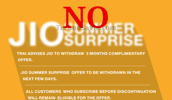 Reliance Jio to Withdraw 15 days Extension on Jio Prime Plan after TRAI’s Instructions