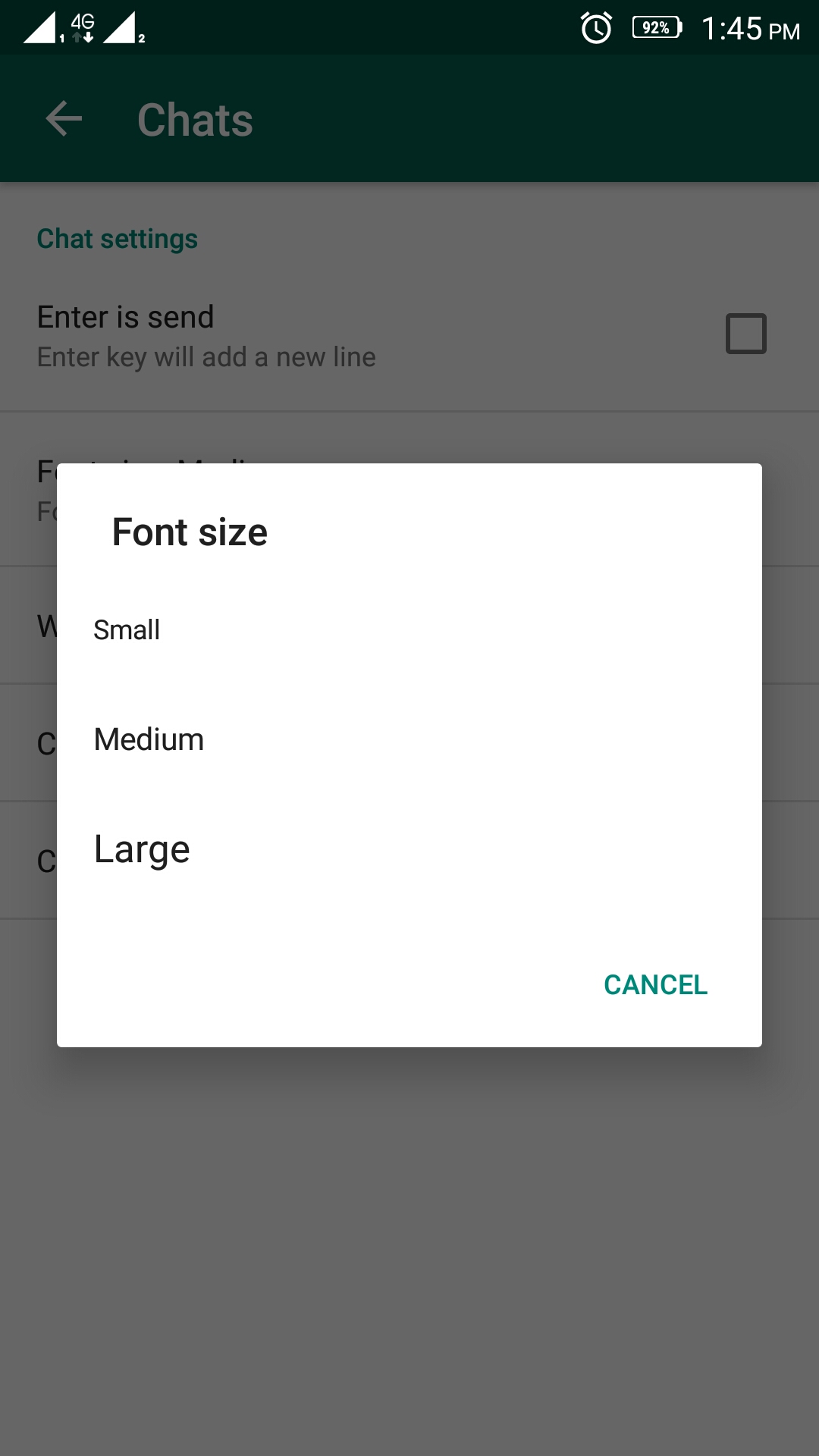 Change the Font Size of WhatsApp Chat in Android TechRounder