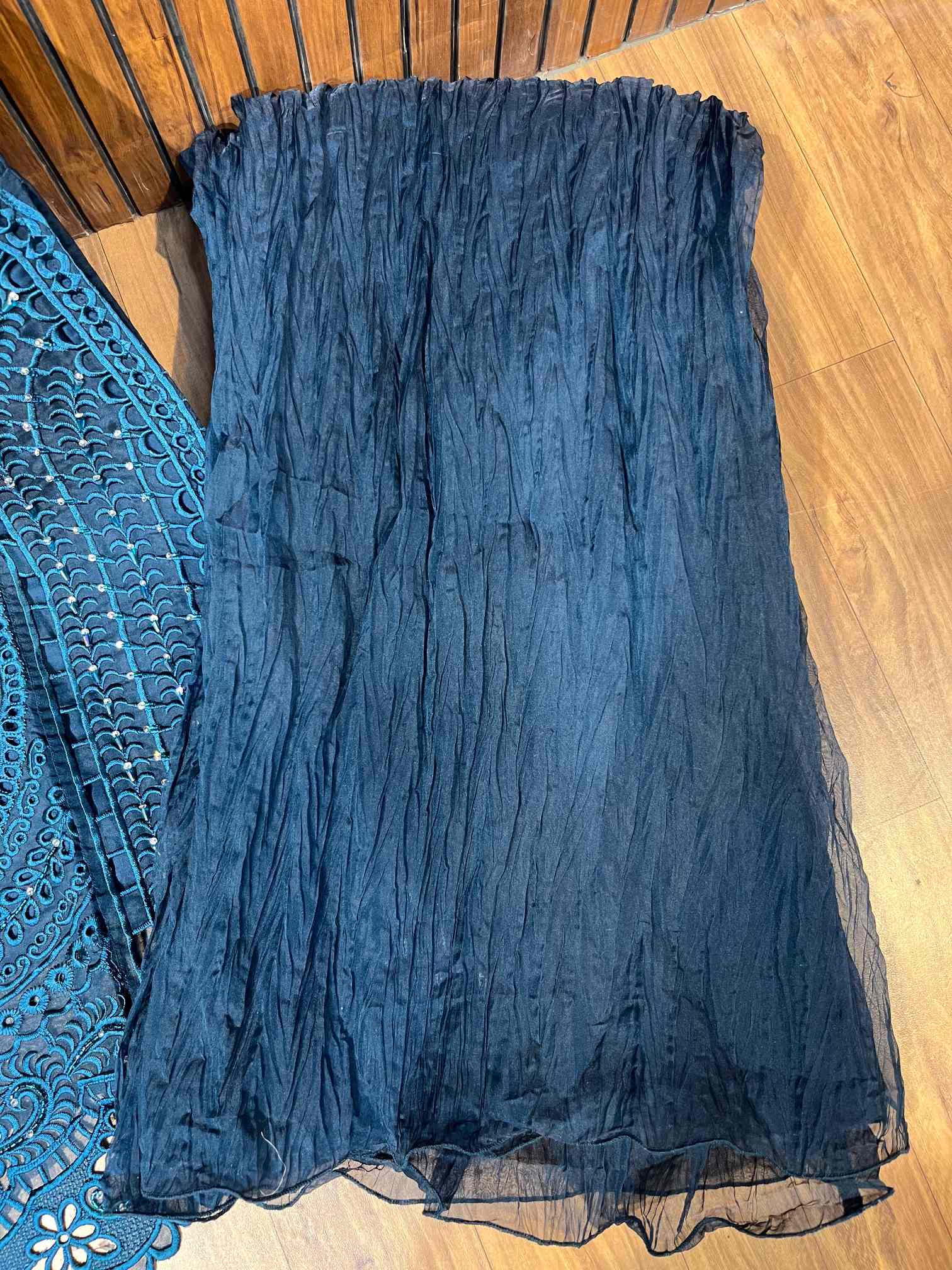 Midnight Blue Heavy Embroidered Party Wear Suit with Net Dupatta-1