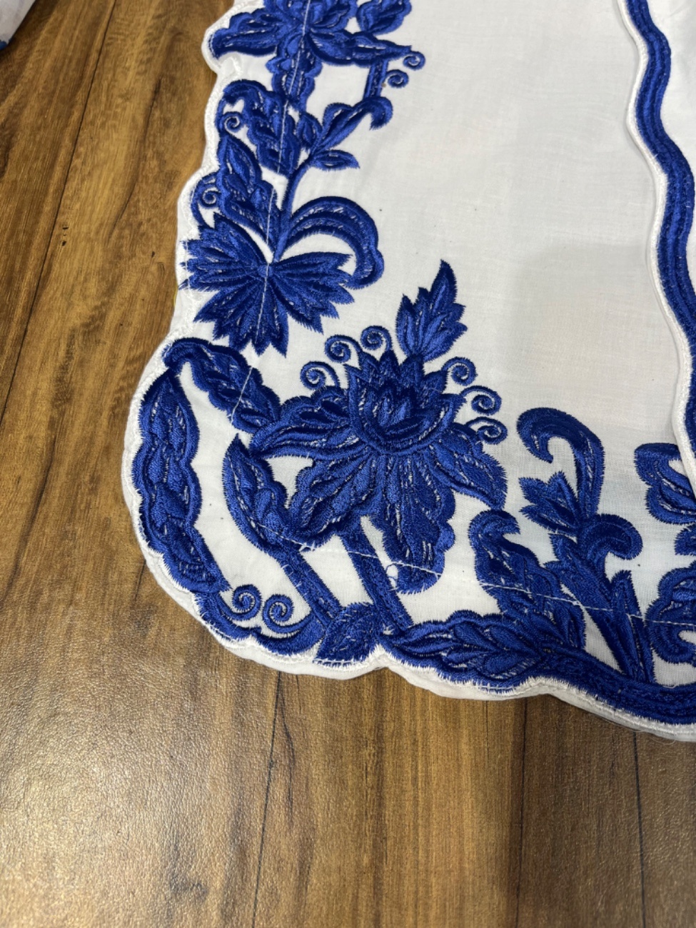 This stunning  white blue suit features elegant black heavy embroidery-2