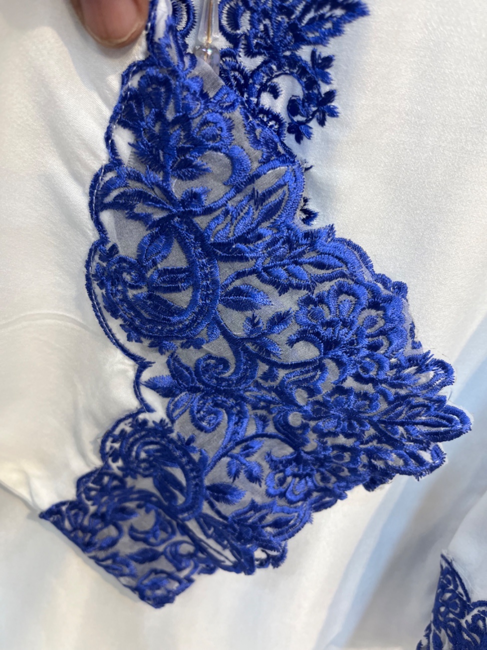 White royal blue embroidery combination that gives it a rich and elegant designer look-2