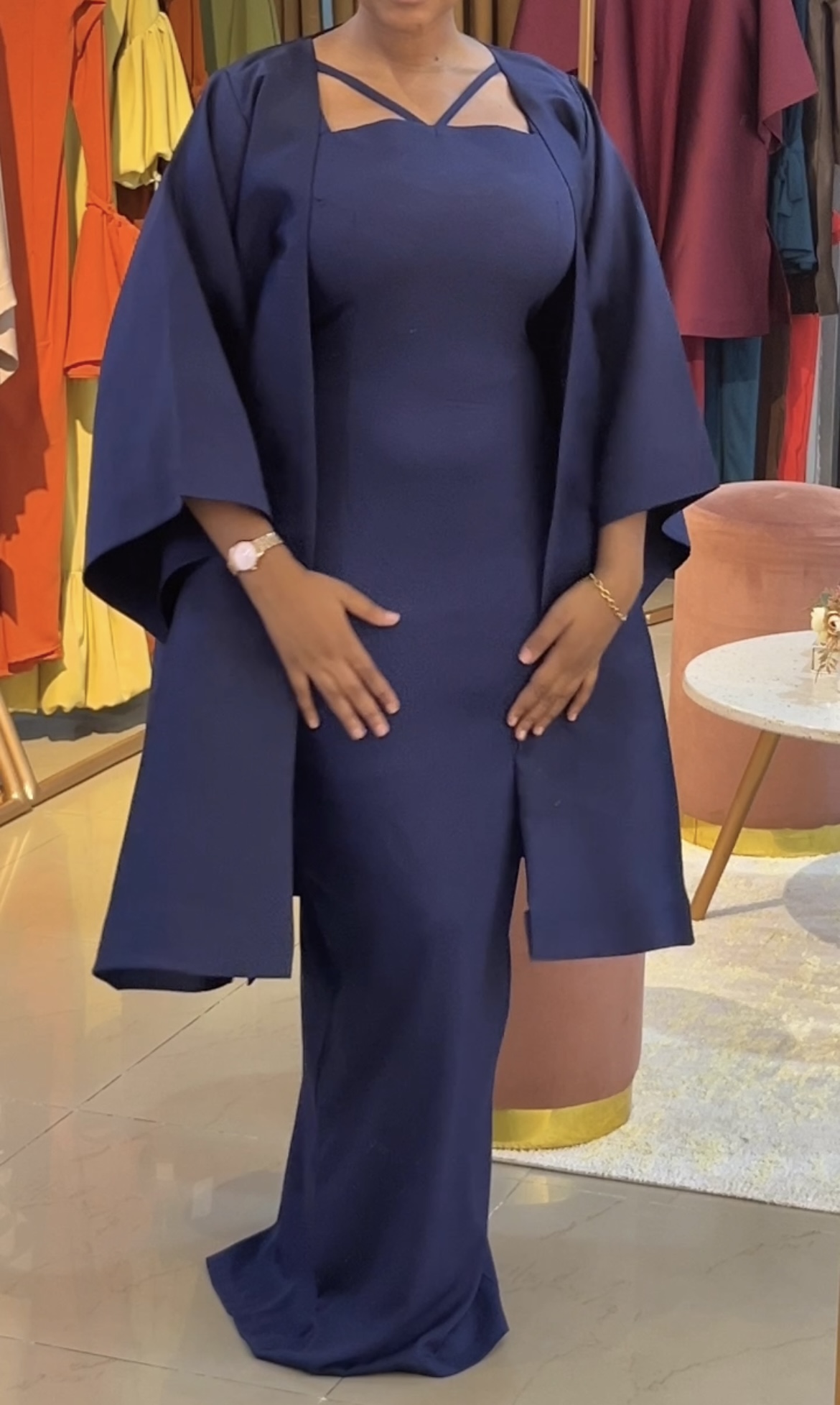 Coco set in navy blue