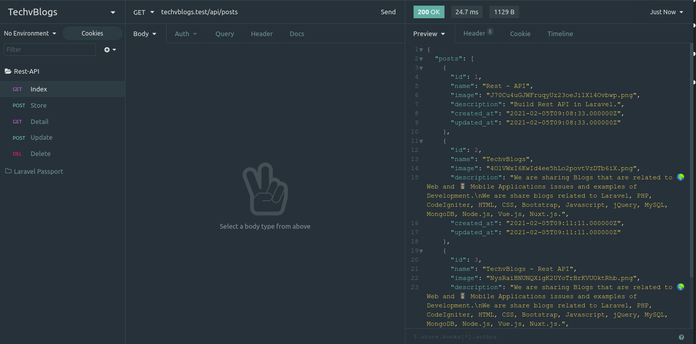 Build REST API with Laravel - TechvBlogs