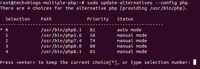 Install Multiple PHP Version on Ubuntu 22.04 - TechvBlogs