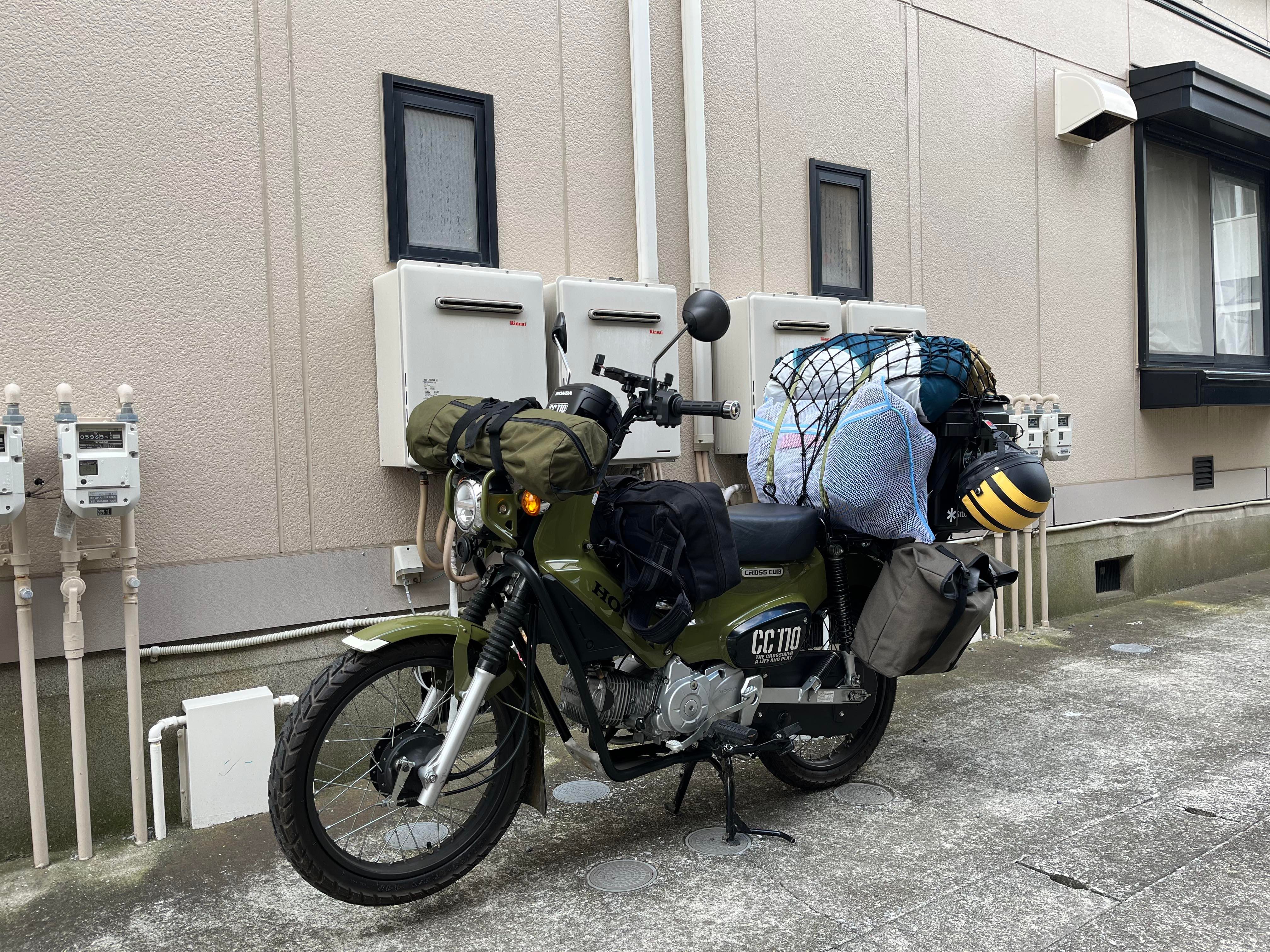 【クロスカブ110】冬キャンプツーリングセット