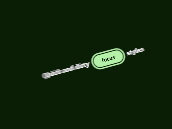 Blurry image with a button in focus