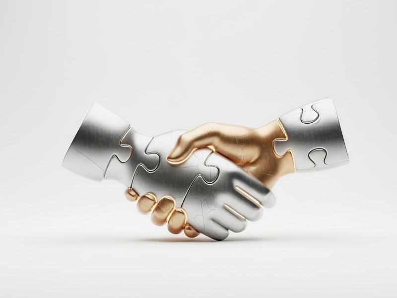 En hand som håller en rosa post-it-lapp.