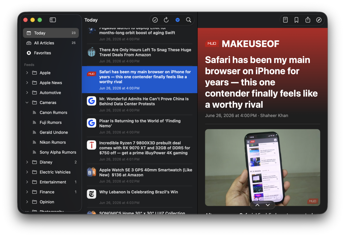 Mac uRSS Dark Mode