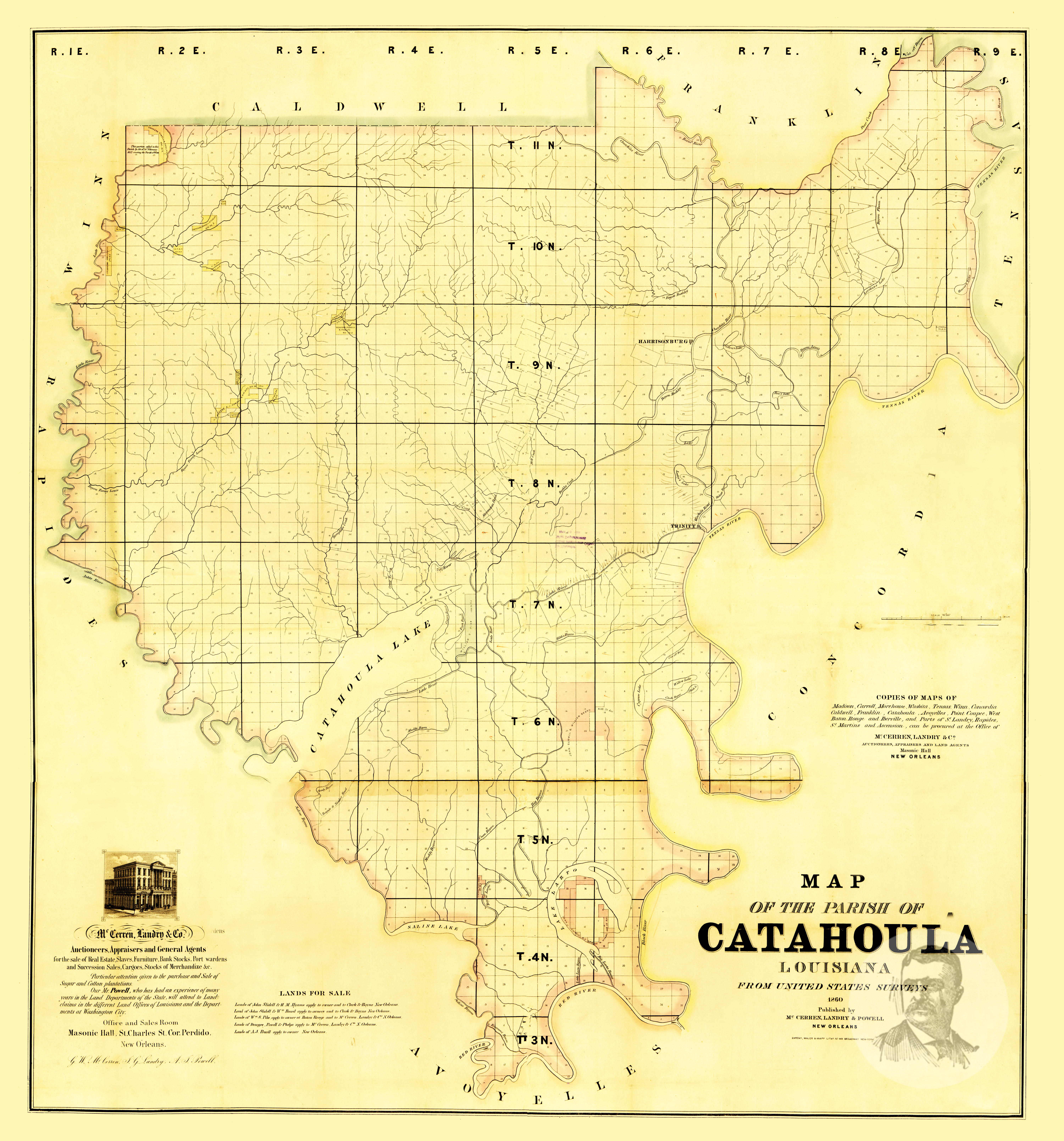 Vintage map of louisianamap of louisiana plantations hi-res stock  photography and images - Alamy