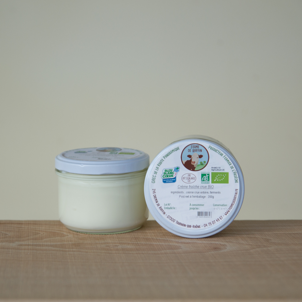Crème fraîche crue bio - 12,5 cL