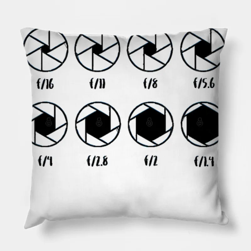 F-Stops  Camera Lover Throw Pillow