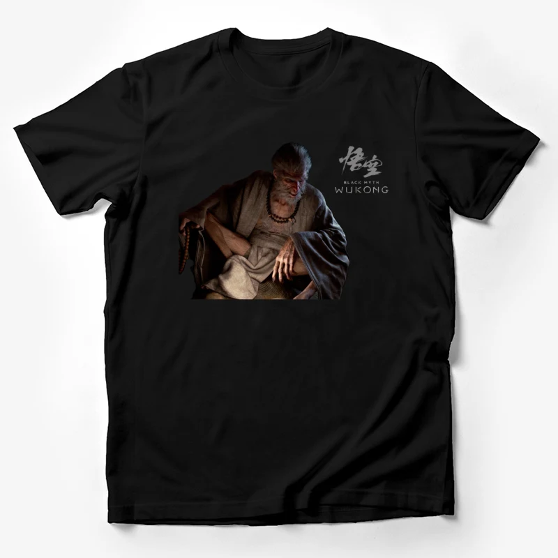 Black Mythology Wukong Sun Wukong Sun Wukong Chinese Mythology Fantasy Character Digital Art Male T-Shirt