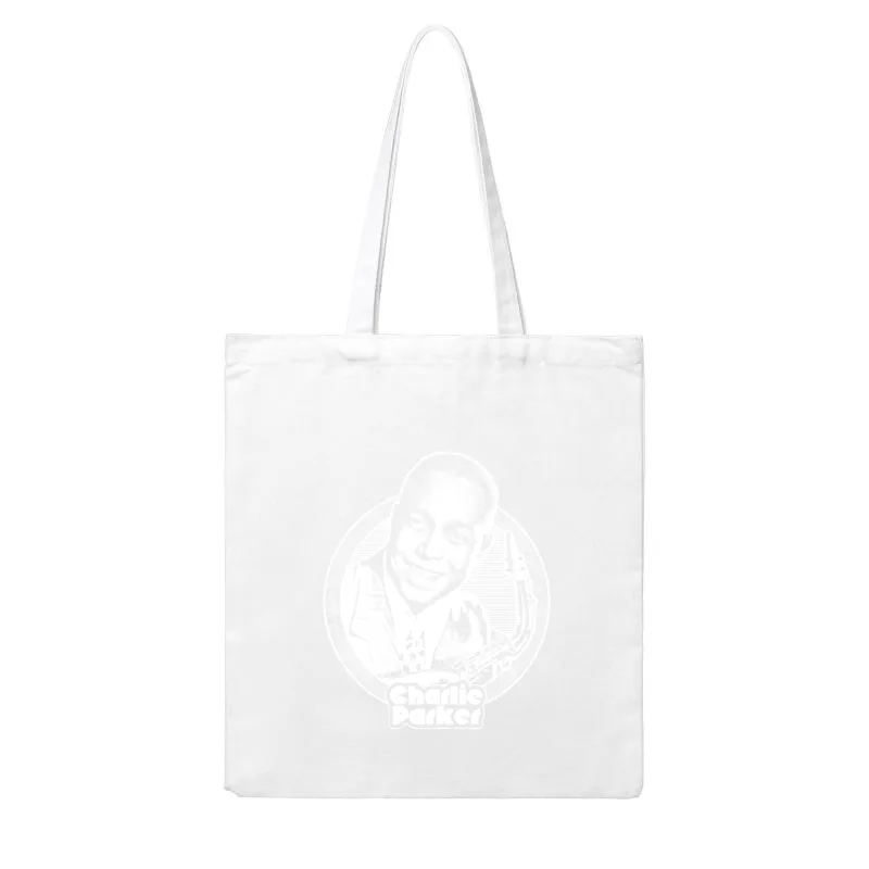 Charlie Parker   Retro Jazz Music Fan Design Cotton Tote Bag