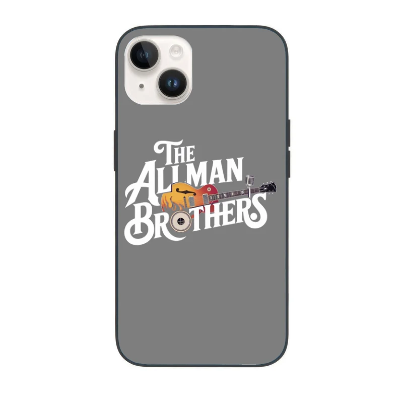 Surreal Musical Instrument Fusion: Guitar and Microphone Art iPhone Case