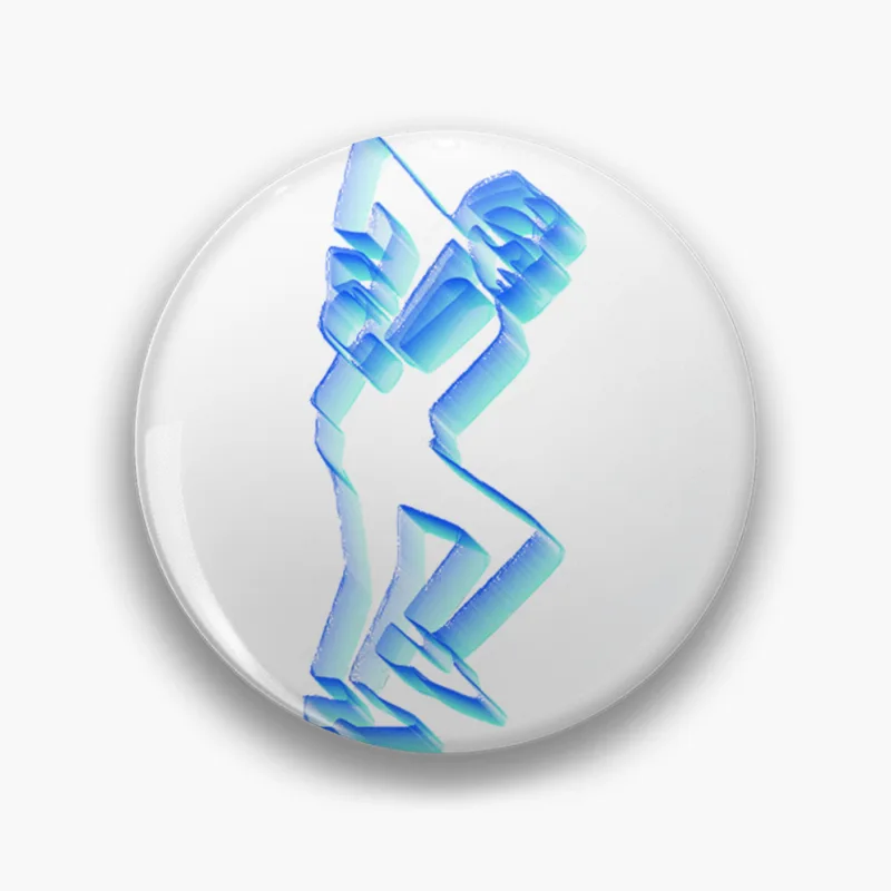 3D Neon Rudeboy Ska Man Design Pin