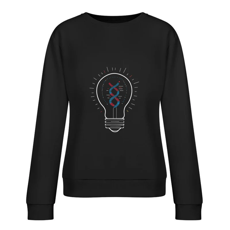 DNA Innovation: Genetic Science Illuminated Female Pullover Sweatshirt
