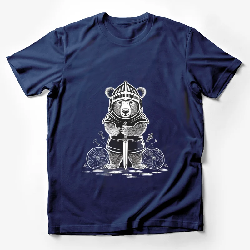 The Warrior Spirit of Knight Bear T-Shirt Male T-Shirt