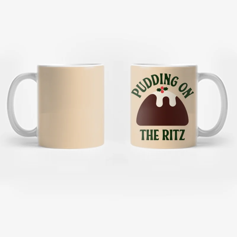 Christmas Pudding Dessert Graphic Logo Design Coffee Mug