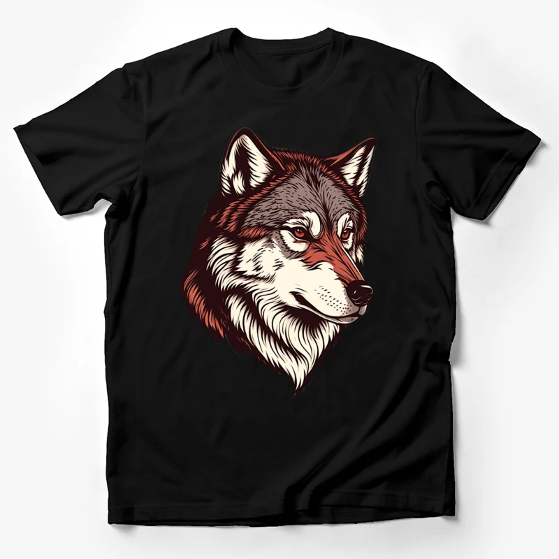 Wolf animal wildlife predator illustration art canine Male T-Shirt