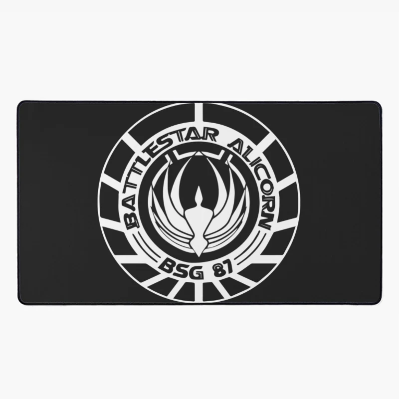 Battlestar Galactica Distressed Badge Desk Mat