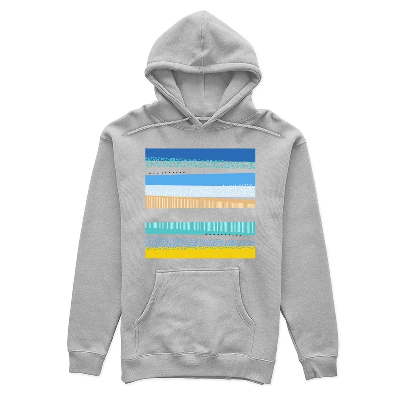 80s Memphis Style Abstract Beach Scene Female Pullover Hoodie