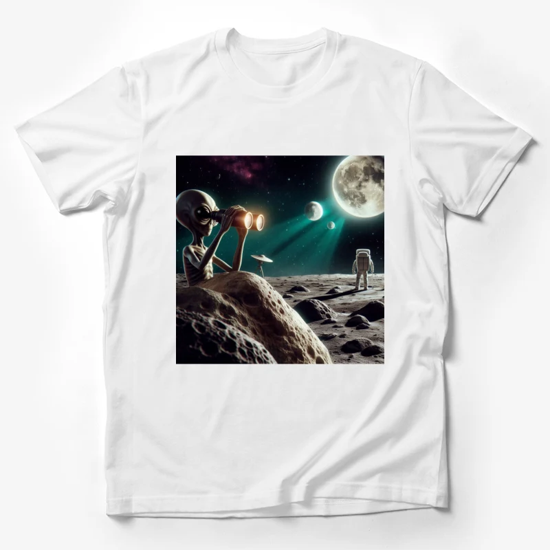 sci-fi extraterrestrial moonlanding Male T-Shirt