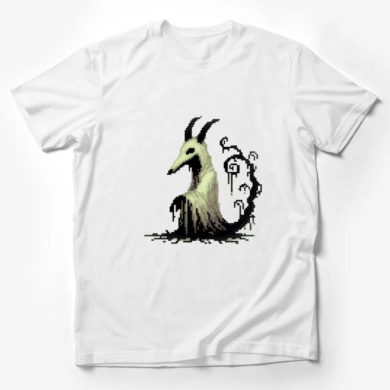 pixel art creature fantasy gothic dark horns spooky ethereal Male T-Shirt