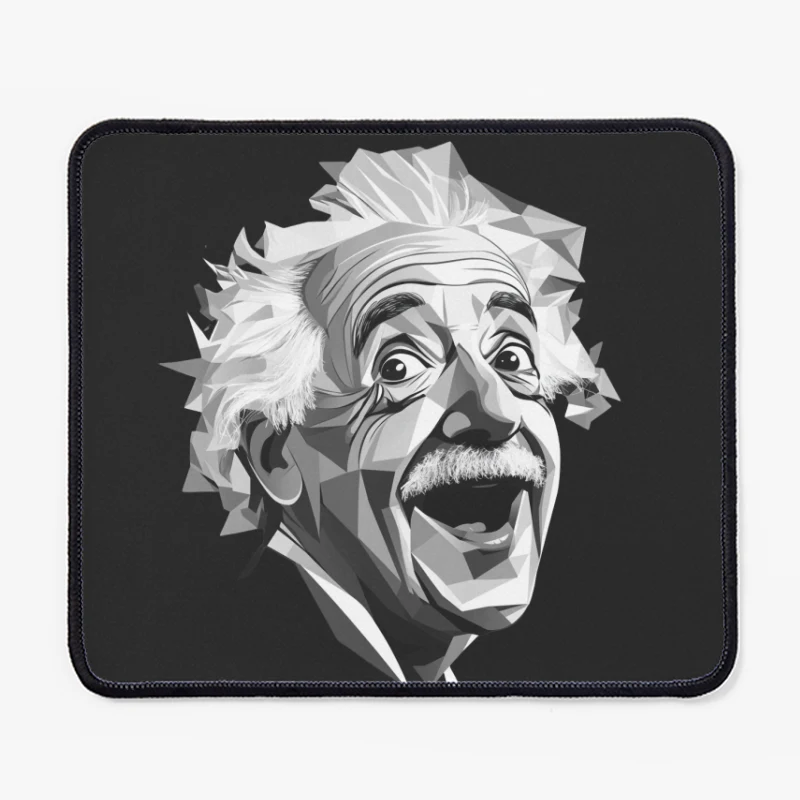 Einstein style portrait Mouse Pad