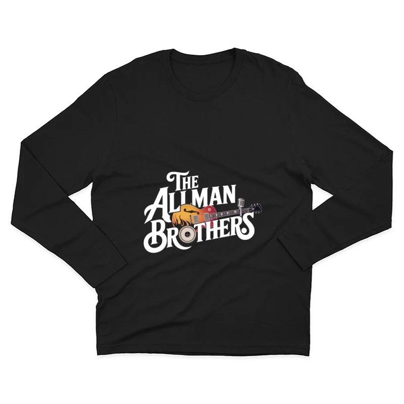 Surreal Musical Instrument Fusion: Guitar and Microphone Art Male Long Sleeve T-Shirt