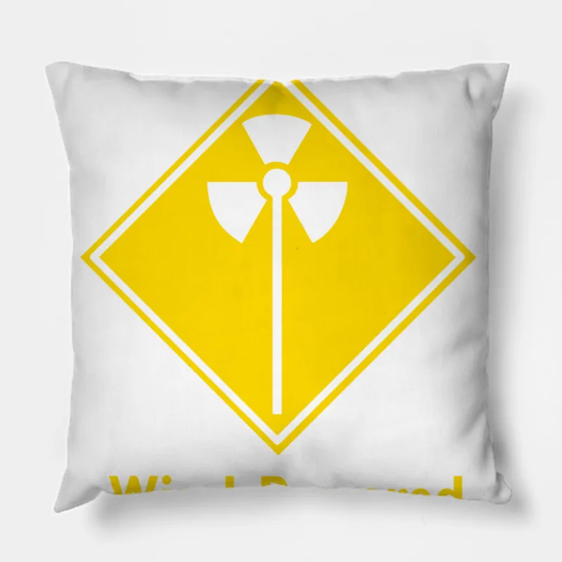 Wind Powered Eco Toxic Radioactive Fart Talking Rubbish Throw Pillow