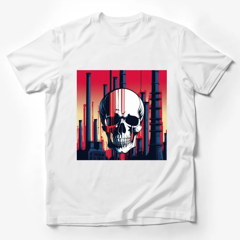 Toxic Skull: Industrial Pollution's Deadly Impact Male T-Shirt