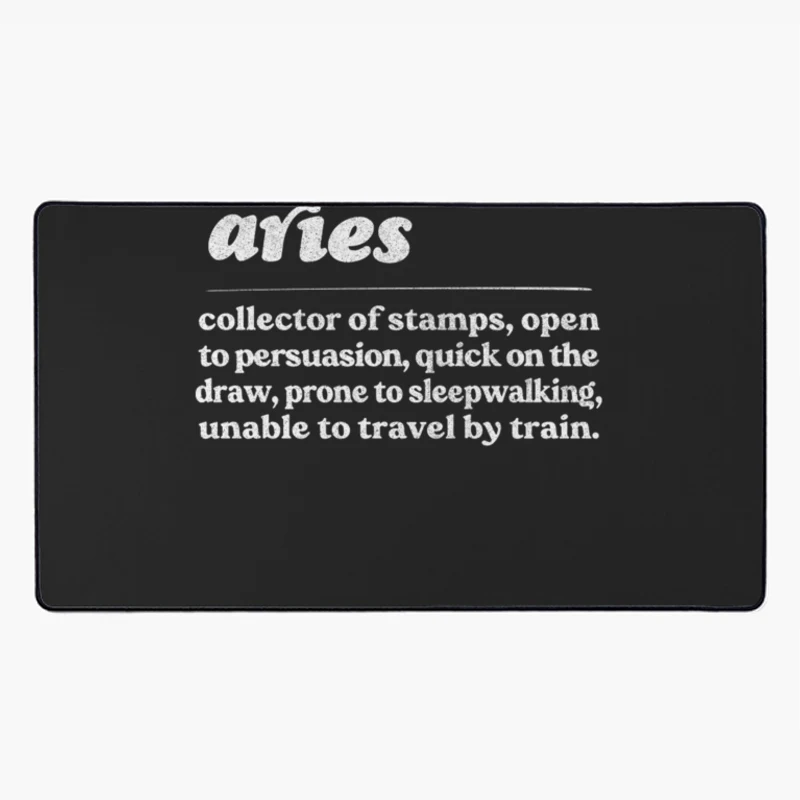 Aries Zodiac Symbol  Humorous Gift Design Desk Mat