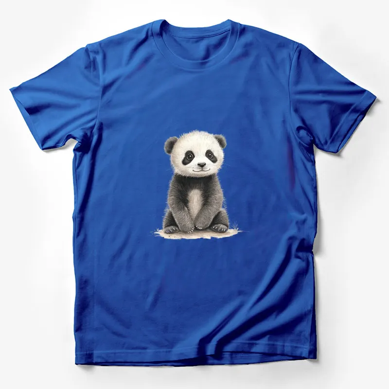 panda cute illustration animal drawing wildlife baby animal Male T-Shirt