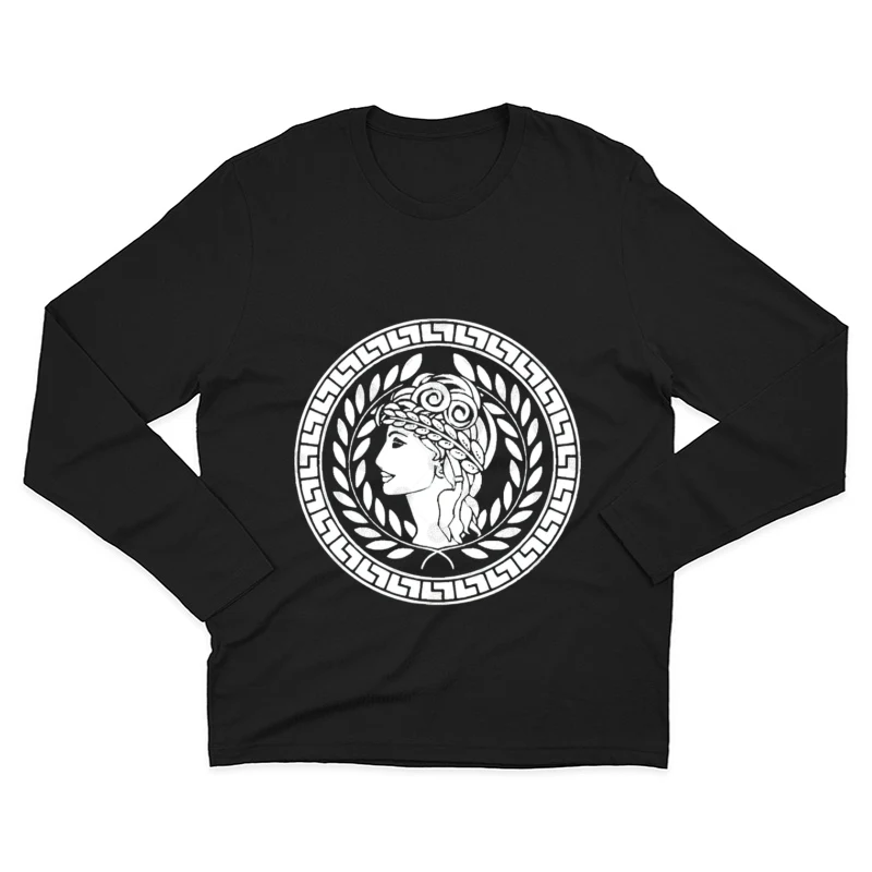 Aesthetic Silhouette Greek Logo Design Male Long Sleeve T-Shirt