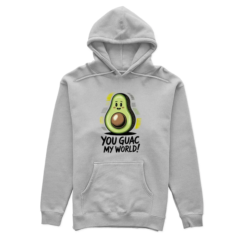 Cute Cartoon Avocado with Humorous Wordplay Female Pullover Hoodie