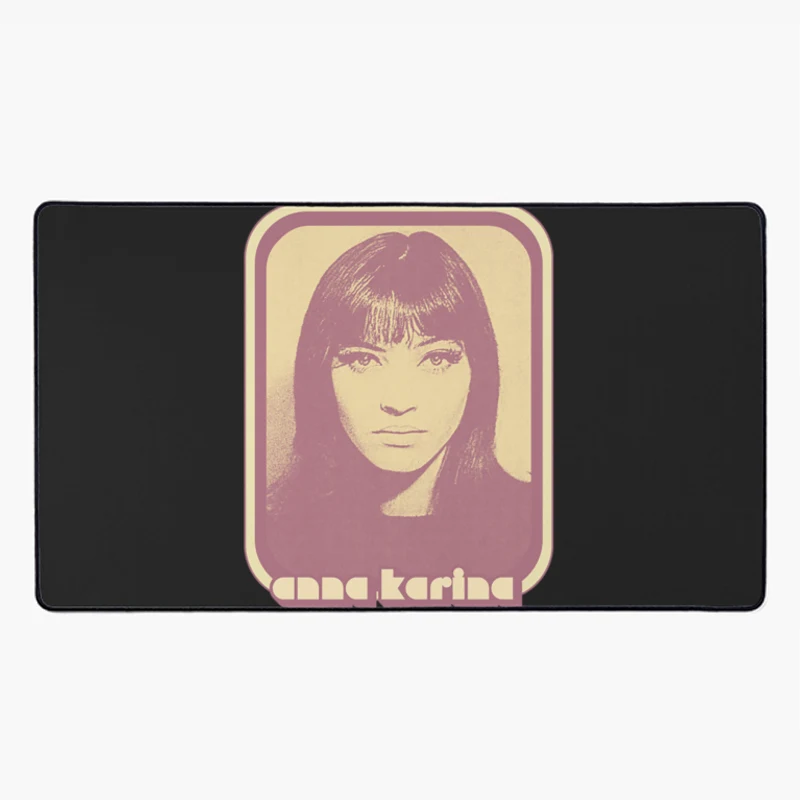 Anna Karina  60s Retro Nouvelle Vague Desk Mat