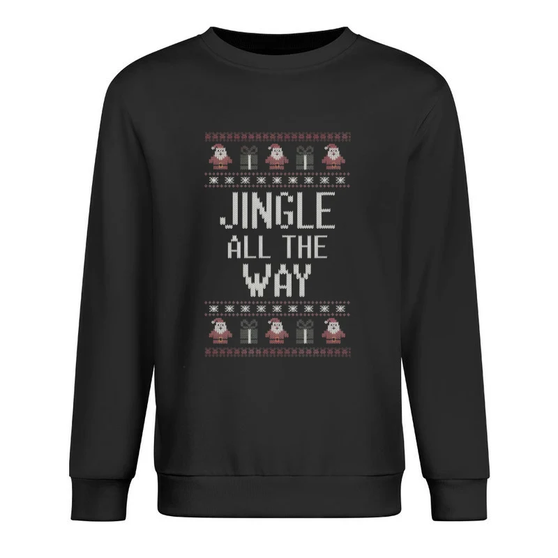 Pink Crown Pattern Decorative Border Design Male Pullover Sweatshirt