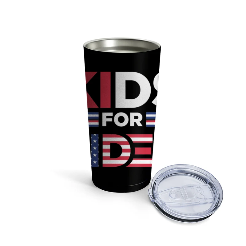 Ki Biden: Patriotic Campaign Logo with American Flag Design Travel Mug