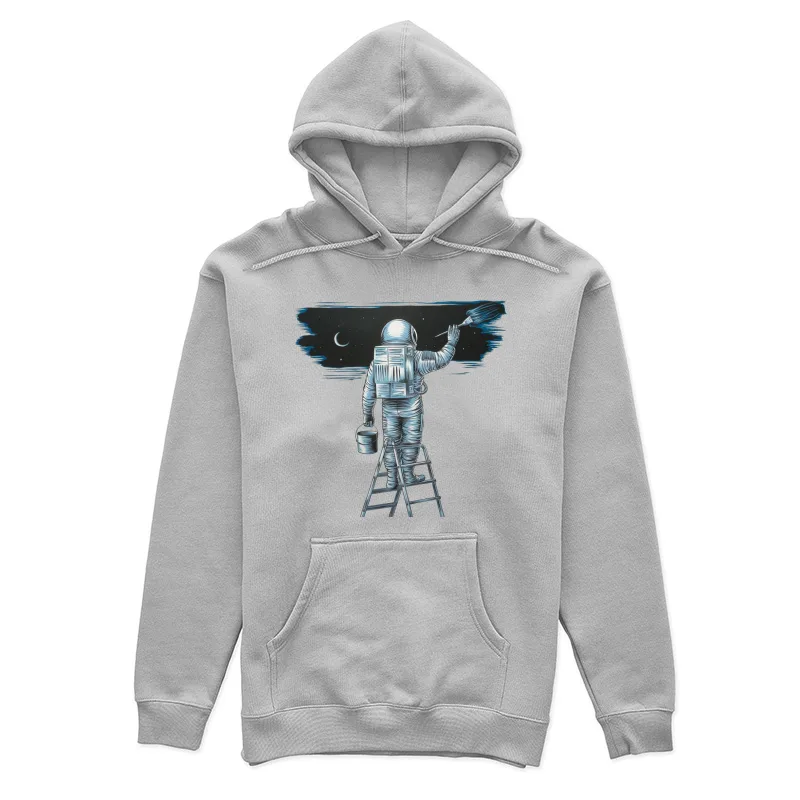 Creative Astronaut Painting the Night Sky Female Pullover Hoodie