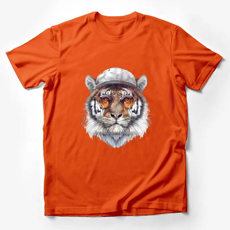 iger sunglasses baseball cap animal portrait illustration cool hipster anthropomorphic Male T-Shirt