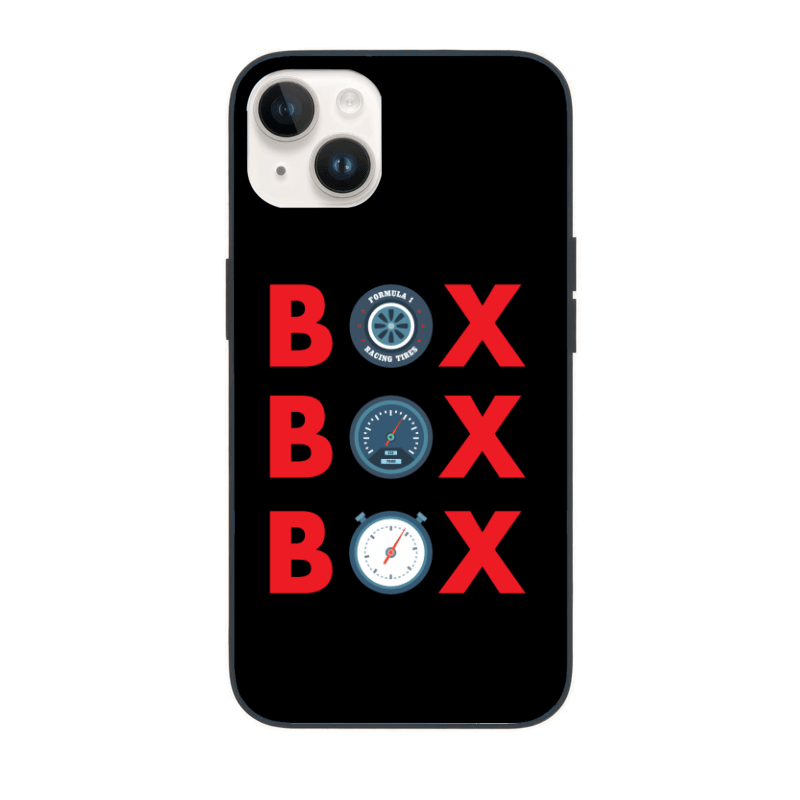 Formula 1 Racing Elements and Box Logo Design iPhone Case