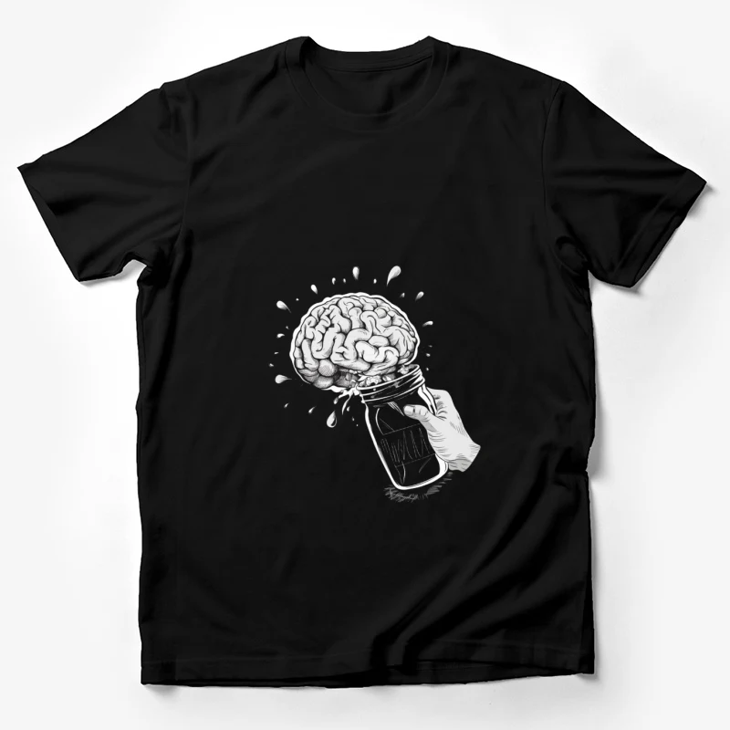 brain jar hand sketch creativity imagination concept art surreal Male T-Shirt