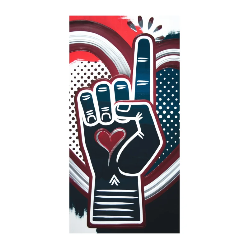 Urban Love Revolution: Graffiti Art Hand Gesture iPhone Case