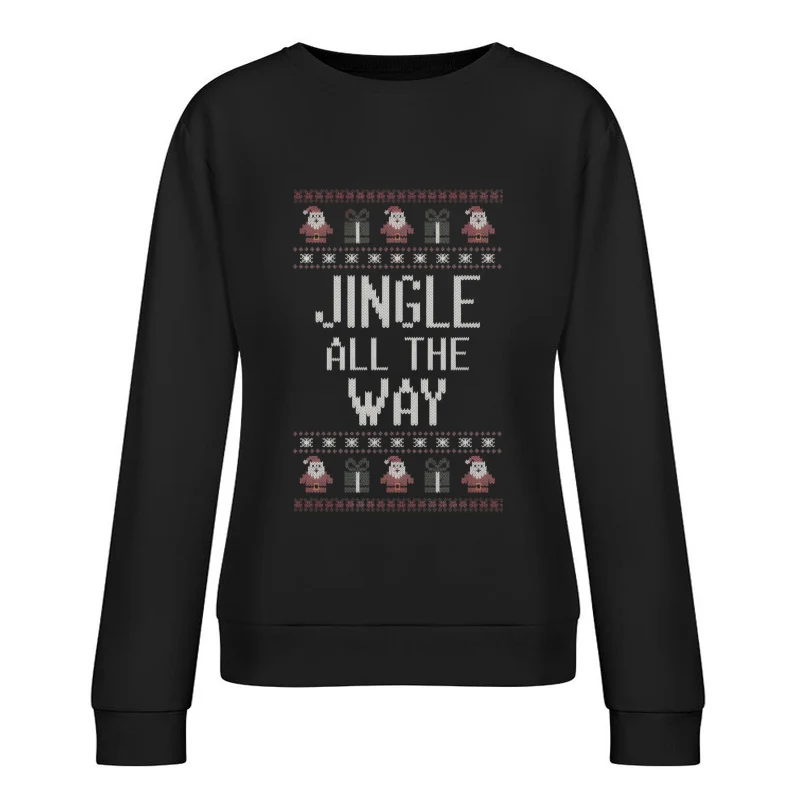 Pink Crown Pattern Decorative Border Design Female Pullover Sweatshirt