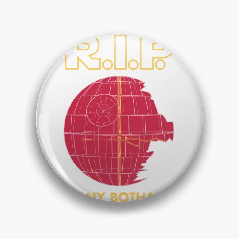 Star Wars Death Star RIP Parody Design Pin