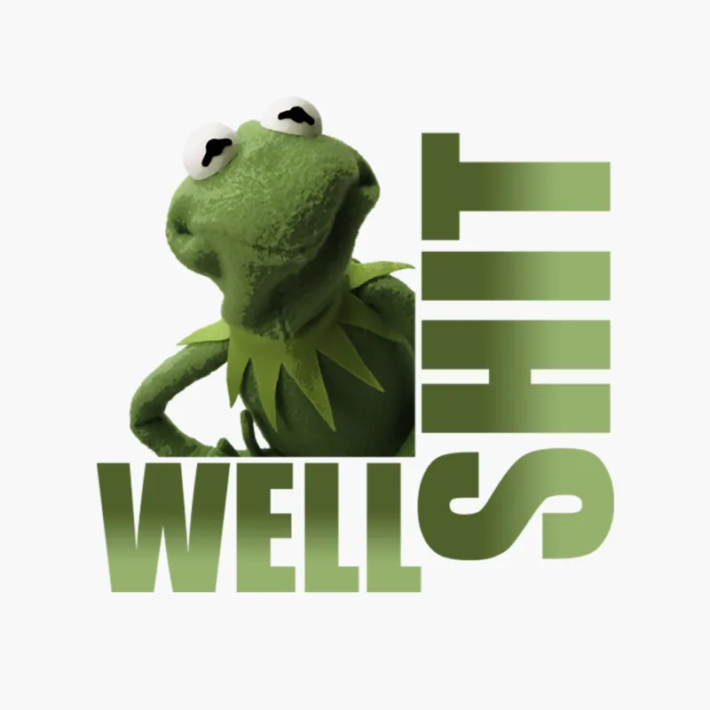 Kermit - Well Shit Cotton Tote Bag