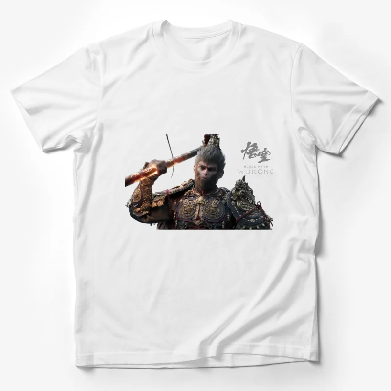 Wukong Monkey King Black Myth video game character fantasy warrior armor staff Male T-Shirt