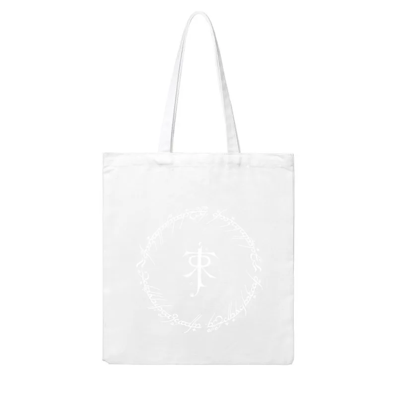 Tolkien Ring Inscriptions Cotton Tote Bag