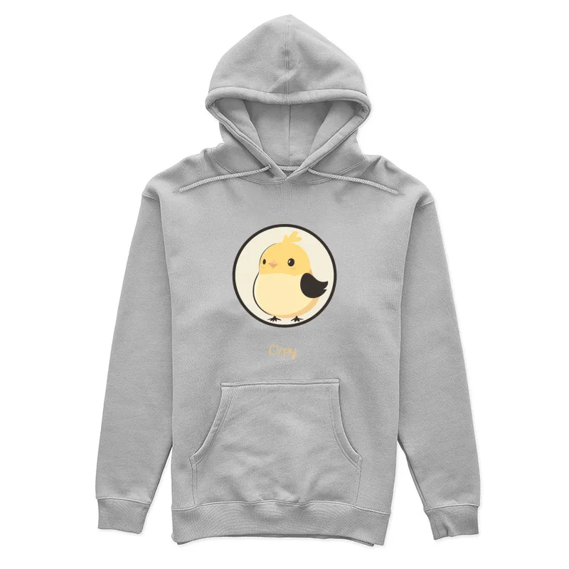 Cute Yellow Baby Chick Cartoon Icon Female Pullover Hoodie
